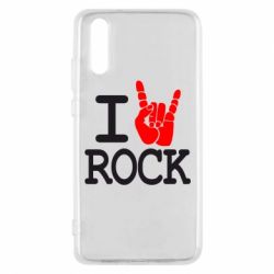 Чехол для Huawei P20 I love rock - PrintSalon