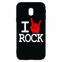 Чехол для Samsung J3 2017 I love rock - PrintSalon