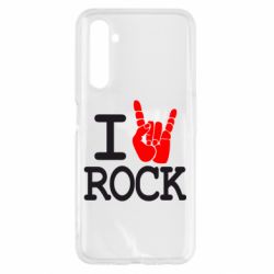 Чехол для Realme 6 I love rock - PrintSalon