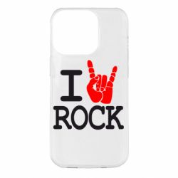 Чехол для iPhone 14 Pro I love rock - PrintSalon