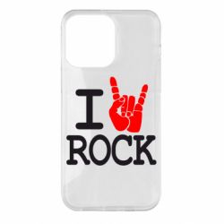 Чехол для iPhone 14 Pro Max I love rock - PrintSalon