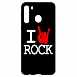 Чехол для Samsung A21 I love rock - PrintSalon