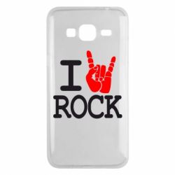 Чехол для Samsung J3 2016 I love rock - PrintSalon