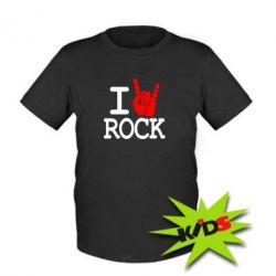 Детская футболка I love rock - PrintSalon