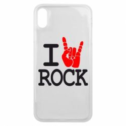 Чехол для iPhone Xs Max I love rock - PrintSalon