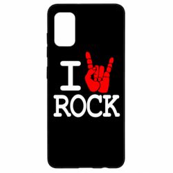 Чехол для Samsung A41 I love rock - PrintSalon