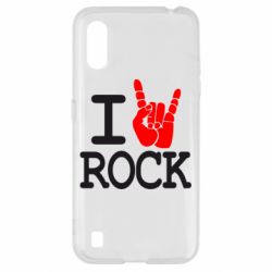 Чехол для Samsung A01/M01 I love rock - PrintSalon
