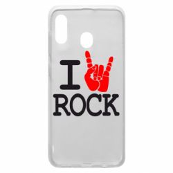 Чехол для Samsung A30 I love rock - PrintSalon