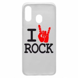 Чехол для Samsung A40 I love rock - PrintSalon