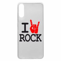 Чехол для Samsung A70 I love rock - PrintSalon