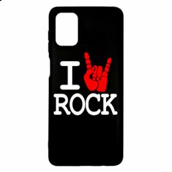 Чехол для Samsung M51 I love rock - PrintSalon
