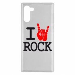 Чехол для Samsung Note 10 I love rock - PrintSalon