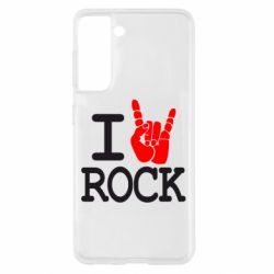 Чехол для Samsung S21 I love rock - PrintSalon