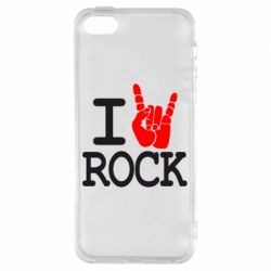 Чехол для iPhone5/5S/SE I love rock - PrintSalon