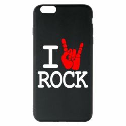 Чехол для iPhone 6 Plus/6S Plus I love rock - PrintSalon