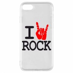 Чехол для iPhone 7 I love rock - PrintSalon