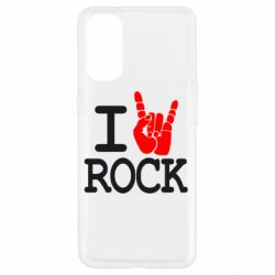 Чехол для Oppo Reno 4 I love rock - PrintSalon