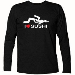 Футболка с длинным рукавом I love sushi - PrintSalon