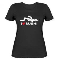 Женская футболка I love sushi - PrintSalon