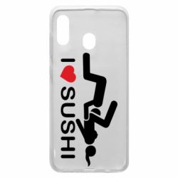 Чехол для Samsung A20 I love sushi - PrintSalon