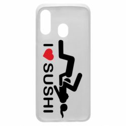 Чехол для Samsung A40 I love sushi - PrintSalon