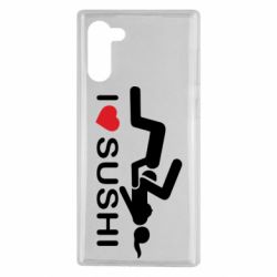 Чехол для Samsung Note 10 I love sushi - PrintSalon