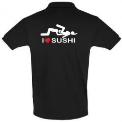 Мужское поло I love sushi - PrintSalon