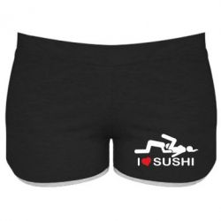 Женские шорты I love sushi - PrintSalon