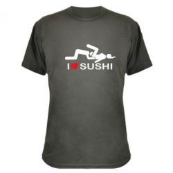 Камуфляжная футболка I love sushi - PrintSalon