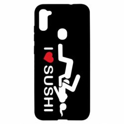 Чехол для Samsung A11/M11 I love sushi - PrintSalon