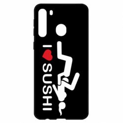 Чехол для Samsung A21 I love sushi - PrintSalon