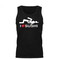 Мужская майка I love sushi - PrintSalon