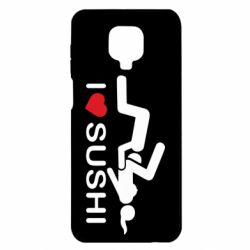 Чехол для Xiaomi Redmi Note 9S/9Pro/9Pro Max I love sushi