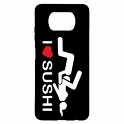 Чехол для Xiaomi Poco X3 I love sushi - PrintSalon