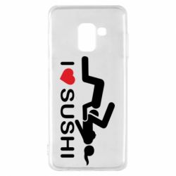 Чехол для Samsung A8 2018 I love sushi - PrintSalon