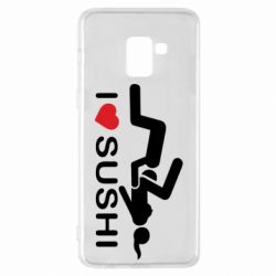 Чехол для Samsung A8+ 2018 I love sushi - PrintSalon