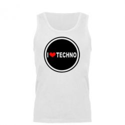 Майка чоловіча I love techno music - PrintSalon