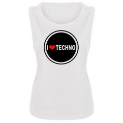 Майка жіноча I love techno music - PrintSalon