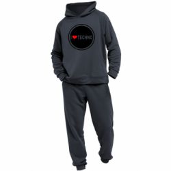 Чоловічий костюм I love techno music - PrintSalon
