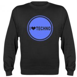 Cвитшот I love techno music-PrintSalon Cвитшот I love techno music