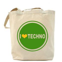 Торба I love techno music - PrintSalon