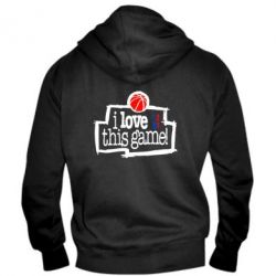 Мужское худи на молнии I love this Game - PrintSalon