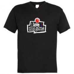 Мужская футболка  с V-образным вырезом I love this Game - PrintSalon