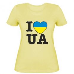 Женская футболка I love UA - PrintSalon