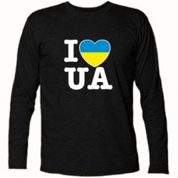 Футболка с длинным рукавом I love UA - PrintSalon