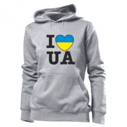 Женское худи I love UA - PrintSalon
