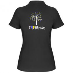 Женское поло I love Ukraine дерево - PrintSalon
