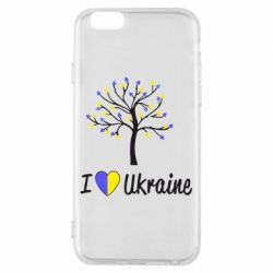 Чехол для iPhone 6/6S I love Ukraine дерево - PrintSalon