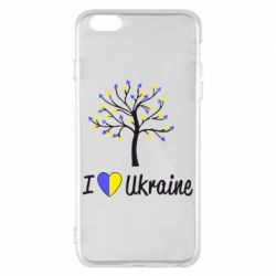 Чехол для iPhone 6 Plus/6S Plus I love Ukraine дерево - PrintSalon