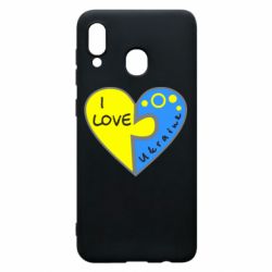 Чехол для Samsung A20 I love Ukraine пазлы - PrintSalon